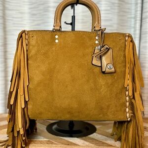 Coach Oak Fringe Limited Edition Rogue 30. NWT